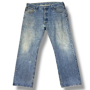 Levi's Vintage 501 Button Fly Jeans Mens Size 38x30 Blue Denim
